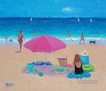  chicas Pintura - Chicas en la playa Impresionismo infantil.